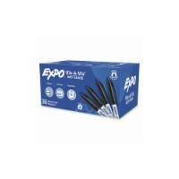 EXPO® Vis-A-Vis Wet Erase Marker, Fine Bullet Tip, Black, 36/pack 2134342