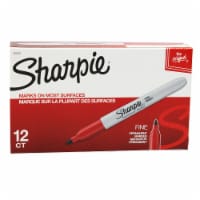 Sharpie Permanent Marker,Red,Fine,PK12  30002