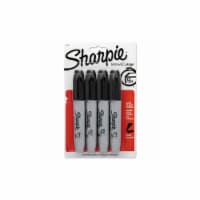 Sharpie® Chisel Tip Permanent Marker, Medium Chisel Tip, Black, 4/pack 38264PP