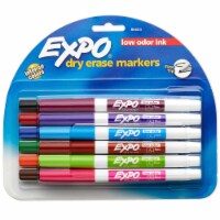 EXPO® Low Odor Dry Erase Markers, Fine Tip, Assorted Colors, 12 Count Perspective: Main