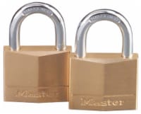 Master Lock 1-1/4 in. H x 5/16 in. W x 1-9/16 in. L Brass 4-Pin Tumbler Padlock Perspective: Main