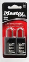 Master Lock Set-Your-Own Combination Padlock - 2 Pack - Black Perspective: Main