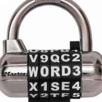 Master Lock Luggage Padlock,1 in,Oval,Silver  1534DBLK