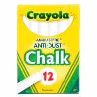 Crayola Anti-Dust Chalk-White 12/Pkg