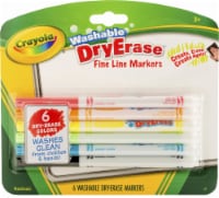 Crayola Washable Dry Erase Fine Line Markers - 6 Count Perspective: Main