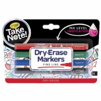 Crayola  Take Note Dry Erase Markers with Bullet Tip&#44; Assorted Color - Set of 4