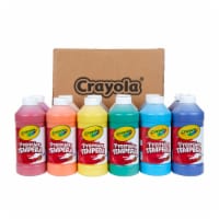 Crayola Premier Non-Toxic Liquid Tempera Paint Set - 1 Pt Squeeze Bottle, Set 12