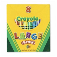 Large Crayons, Tuck Box, 8 Count