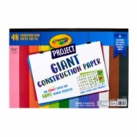 Crayola Project Giant Construction Paper 12 X18 -48 Sheets - Assorted Colors W/Stencils