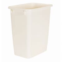 Rubbermaid 5.25 gal Spring Top Plastic Kitchen Trash Can, White 