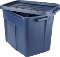 Rubbermaid Roughneck Storage Box with Lid - Dark Indigo Metallic Perspective: Main