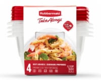 Rubbermaid® TakeAlongs® Square BPA-Free Plastic Snap Seal Food Storage Container - 4 pack