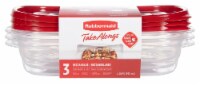 Rubbermaid® TakeAlongs® 4-Cup Rectangle Plastic Food Storage Containers - Ruby/Clear Perspective: Main