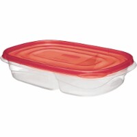 Rubbermaid® TakeAlongs® Divided Rectangle Food Storage Containers - Clear/Red