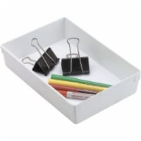 Rubbermaid 6 In. x 9 In. x 2 In. White Drawer Organizer Tray FG2916RDWHT