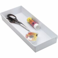 Rubbermaid 6 In. x 15 In. x 2 In. White Drawer Organizer Tray FG2918RDWHT