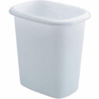 Rubbermaid 6 Quart Bedroom, Bathroom, and Office Wastebasket Trash Can, White