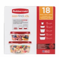 Rubbermaid® Easy Find Lids with Vents Containers and Lids Set - Racer Red/Clear