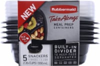 Rubbermaid Food Storage Containers - 5 Pack - Black Perspective: Main