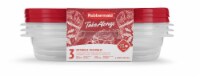 Rubbermaid Take Alongs Rectangular Food Storage Containers - 3 Pack - Clear/Red Perspective: Main