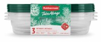 Rubbermaid Take Alongs Rectangular Food Storage Containers - 3 Pack - Clear/Pine Perspective: Main