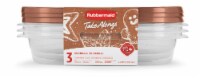 Rubbermaid Take Alongs Rectangular Food Storage Containers - 3 Pack - Clear/Brown Perspective: Main