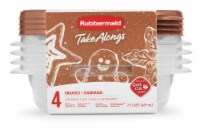 Rubbermaid® Take Alongs Square Holiday Food Storage Containers - Clear/Brown Perspective: Main
