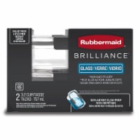 Rubbermaid® Brilliance™ 3.2-Cup Glass Food Storage Containers Perspective: Main