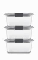 Rubbermaid Brilliance Glass Food Storage Containers Value Pack - 3 Pack -Clear Perspective: Main