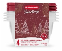 Rubbermaid® Take-Along® Holiday Deep Square Containers & Lids