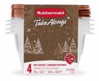 Rubbermaid® Take-Along® Holiday Deep Square Containers & Lids Perspective: Main