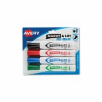Avery Marks-A-Lot Dry Erase Markers 4/Pkg-Assorted Colors, Chisel Tip