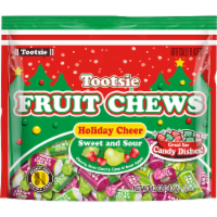 Tootsie Sweet & Sour Fruit Chews Holiday Cheer Candy Bag