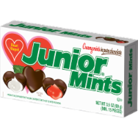 Junior® Mints Heart Shaped Creamy Mints in Pure Chocolate Valentine's Day Candy Box Perspective: Main