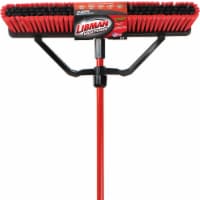 Libman Commercial 24 Multi-Surface Heavy-Duty Push Broom Red & Black Bristles 3/Carton (823