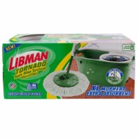 Libman 1025342 14 in. Tornado Spin Mop with Bucket, Green & White