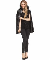 Fun World Black Metallic Cape Halloween Costume Accessory Perspective: Main