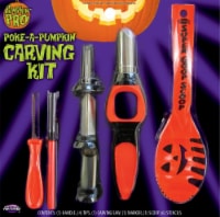 Fun World® Pumpkin Pro Poke-A-Pumpkin-Carving-Kit - 14 Piece - Orange Perspective: Main