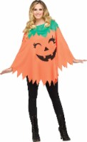 Fun World Adult Pumpkin Poncho Halloween Costume Perspective: Main