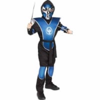 Fun World FW134752BMD Boys Chrome Raven Ninja Child Costume, Blue & Black - Medium 8-10