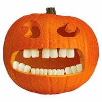 Fun World Pumpkin Pro® Glow in the Dark Pumpkin Buck Teeth Set Perspective: Main