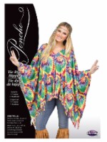 Fun World® Hippie Poncho Adult Size 4-14 Halloween Costume Accessory Perspective: Main