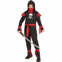 Morris Costumes FW112652BKMD Skull Ninja Black Child Costume, Medium 8-10