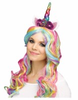 Fun World Rainbow Unicorn Fantasy Critter Headband Halloween Costume Accessory Perspective: Main