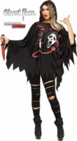 Hooded Ghost Face Adult Poncho Halloween Costume Perspective: Main