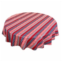 Carnation Home Fashions DFLN-6RD-AM 52 x 90 in. Americana Vinyl Flannel Backed Tablecloth in