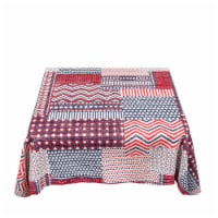 Carnation Home Fashions DFLN-52-PP 60 in. Americana Round Vinyl Flannel Backed Tablecloth in