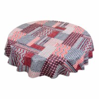 Carnation Home Fashions DFLN-6RD-PP 52 x 90 in. Patriotic Patchwork Vinyl Flannel Backed Tabl
