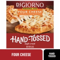 DiGiorno Four Cheese Frozen Personal Pizza on a Hand-Tossed Style Traditional Crust Perspective: Main