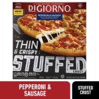 DiGiorno Frozen Thin-Crust Pizza Thin and Crispy Stuffed Crust Pepperoni and Sausage Pizza Perspective: Main